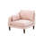 Contemporary 5Pcs Modular Sectional Set One Arm Chairs Armless Chair Ottomans L-Shaped Sectional Blush Pink Morgan Fabric-1924746818