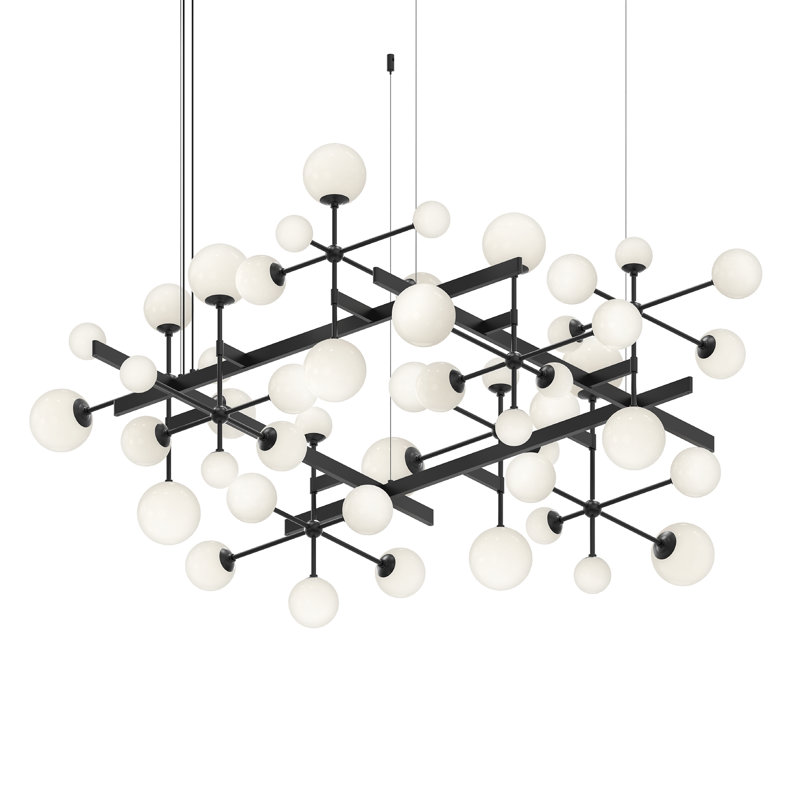 Nebula LED Chandelier, Satin Black