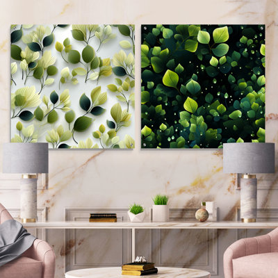 Meka - Plants Acrylic Wall Art Glass Set Of 2