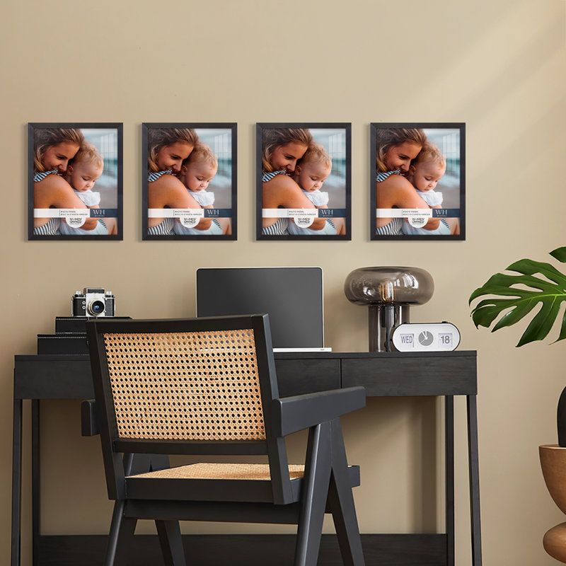 Cadre photo en bois mat, Ébène, 11 po x 14 po