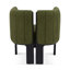 Chaises de salle à manger modernes, bois d'hévéa et boucle vert olive, sièges chic pour la maison