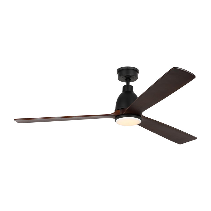 Ceiling Fan with LED Lights, Midnight Black