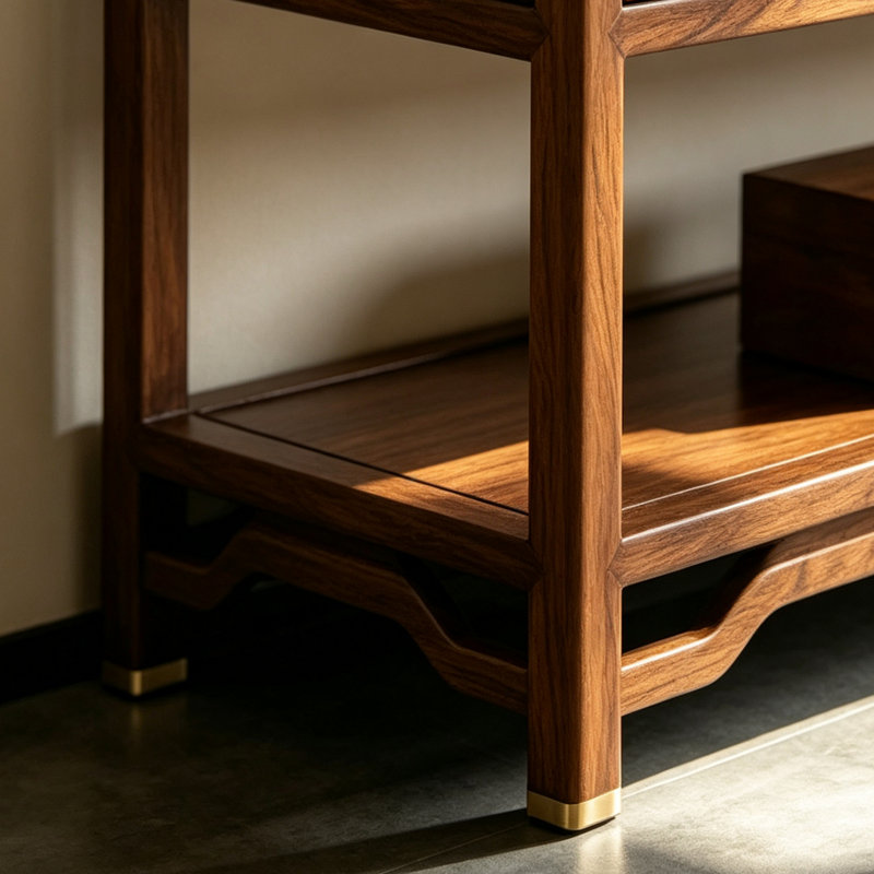 Buffet luxueux rétro de style chinois, H 37,4 po x l 47,2 po x P 14,9 po