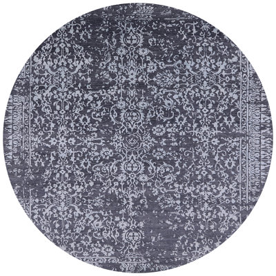 Tapis oriental blanc / gris foncé