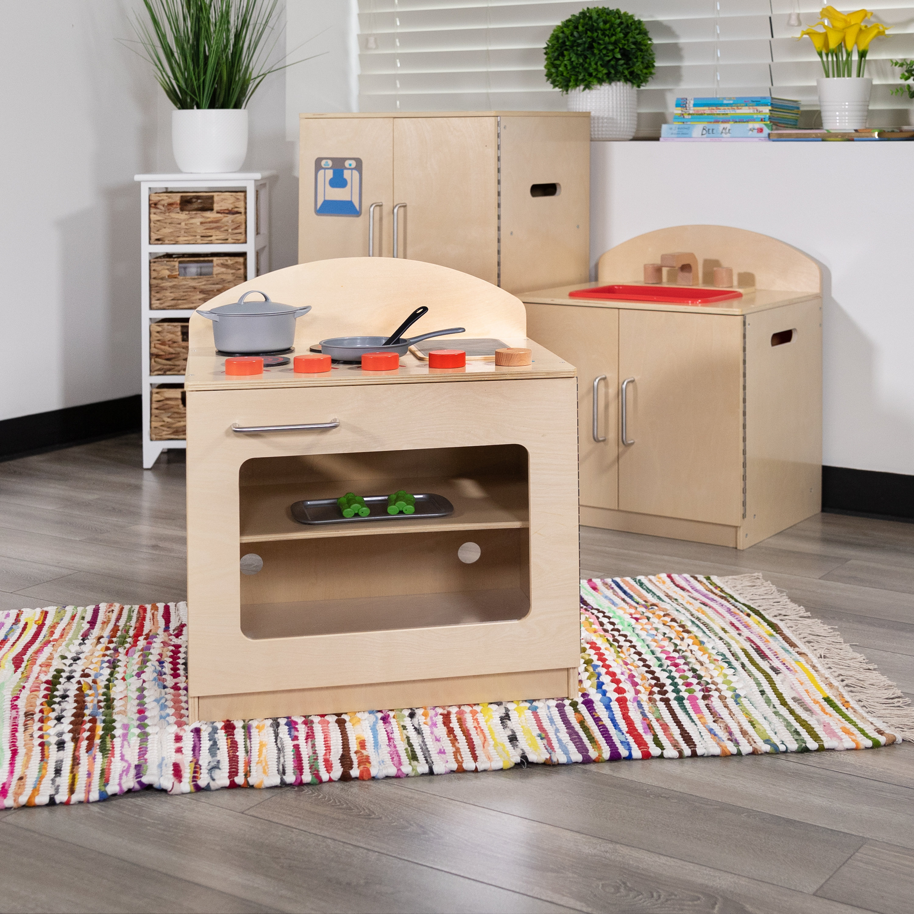 Flash Furniture Children's Wooden Kitchen Stove with Turnable Knobs for  Commercial or Home Use u0026 Reviews | Wayfair