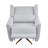 Power Recliner Chair Swivel,Boucle Upholstered 360° Swivel Recliner with gold 5 star base