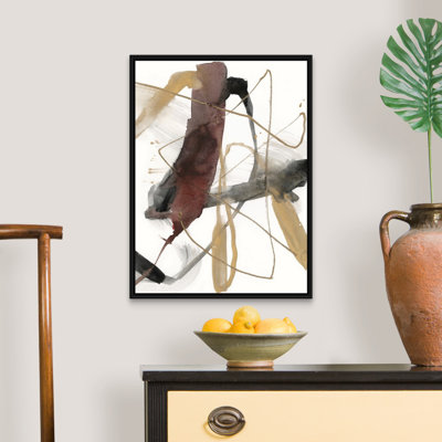 Burgundy Interjection II by Jennifer Goldberger - Painting on Canvas