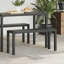  Garden Bench Steel Outdoor Seating Terrace Furniture Patio Metal Modern-2001751414