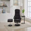 Fauteuil inclinable de massage en chenille avec repose-pieds en tissu-486271554-494235192