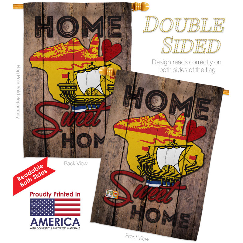 Drapeau de maison en polyester à 2 côtés 40 x 28 po