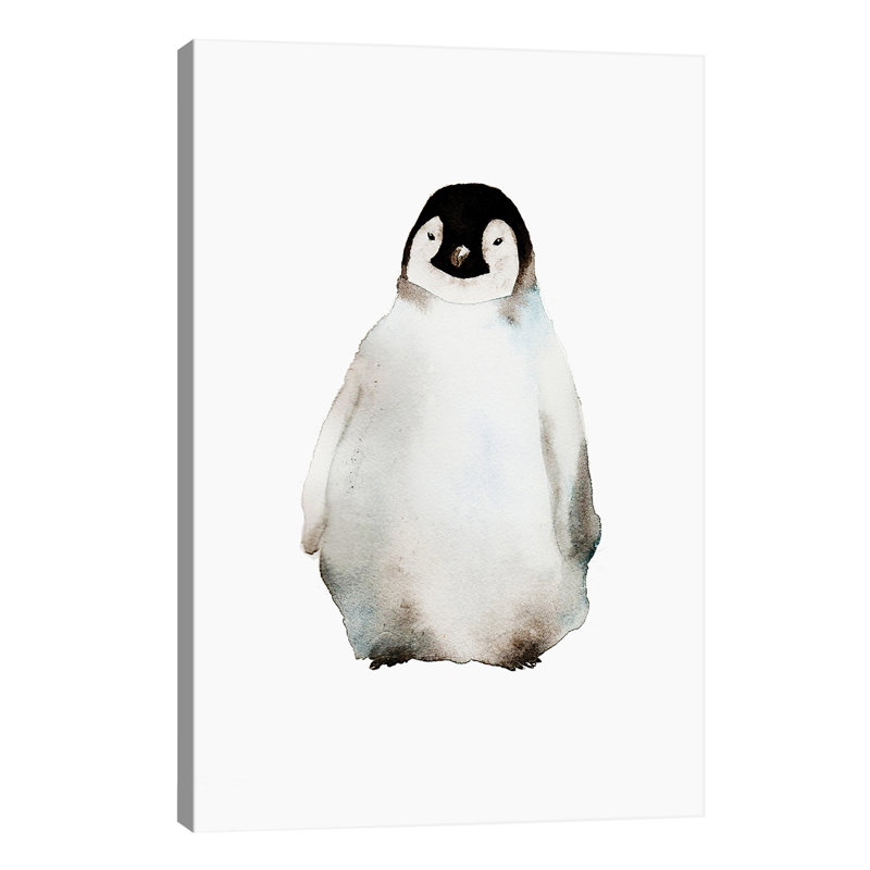Art pingouin, Toile tendue, H 18 po x l 12 po x P 1,5 po