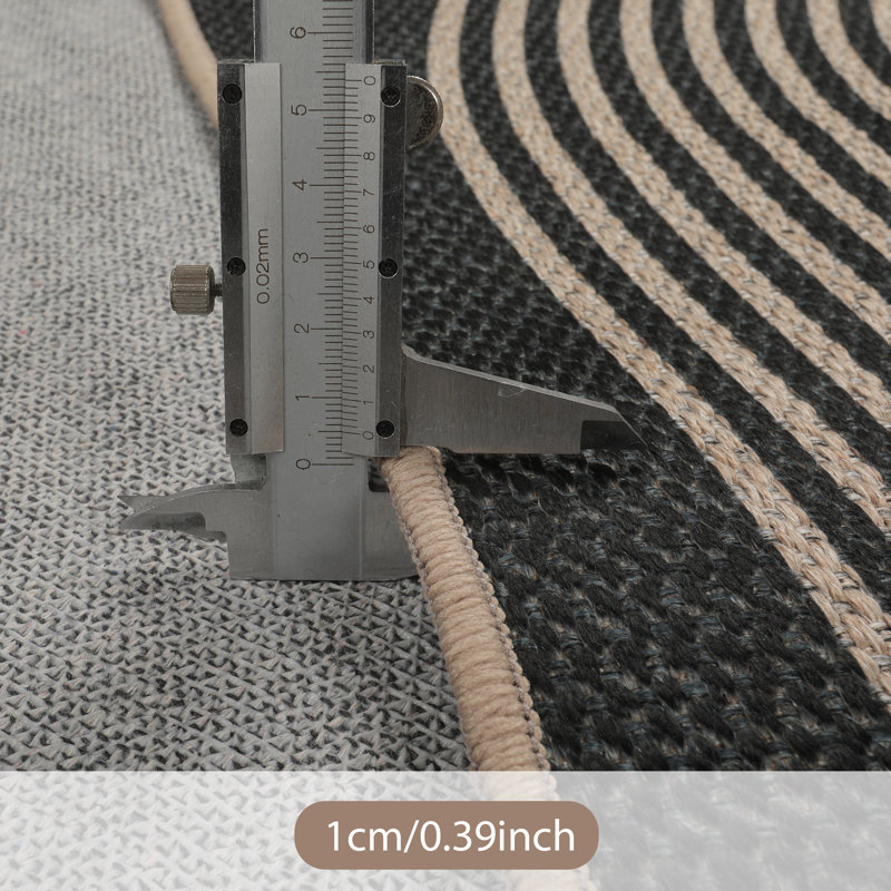 Tapis de jute moderne pour l'extérieur, Rectangle 4pi x 6 pi