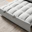 Velours convertible avec lit escamotable et lit réglable à 3 niveaux en tissu gris