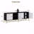 Modern Black & White 4-Door TV Stand with Gold Legs – 50lbs Top Capacity, Living Room Media Cabinet
