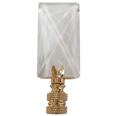 Rectangle Faceted Crystal Lamp Finial