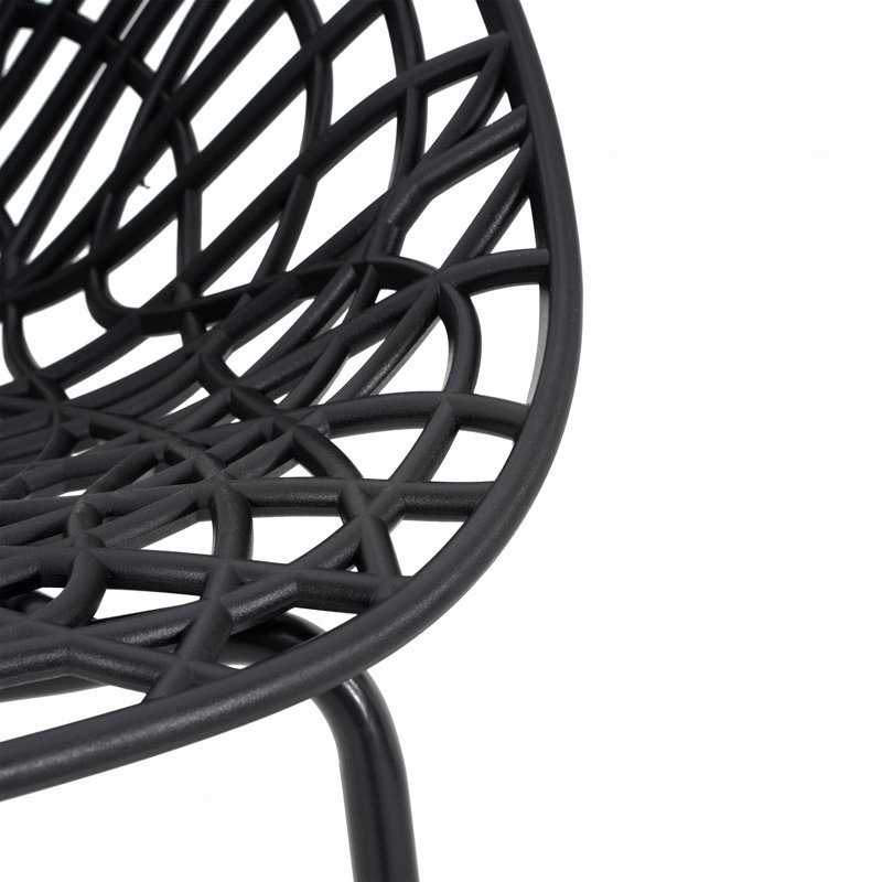 Ensemble de 2 chaises de patio d'extérieur, Noir