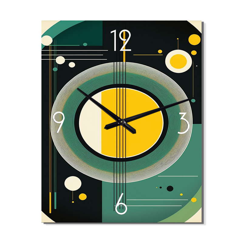 Horloge murale Mid-Century Retro Dimensions IV - Abstract Mid Century, Très grand
