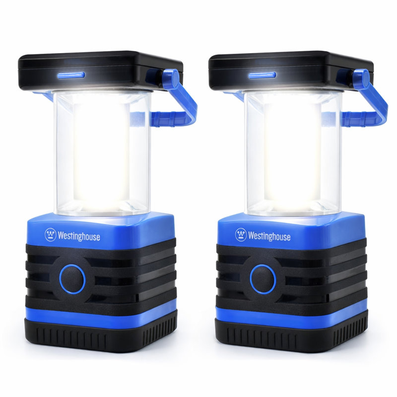 Éclairage de camping extérieur rechargeable 1000 lumens Westinghouse, recharge solaire / USB, 5 modes d'éclairage (ensemble de 2