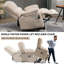 Fauteuil inclinable électrique en chenille de 23 po de large et à dossier haut avec massage par vibration à 8 points et chauffage lombaire-299480404