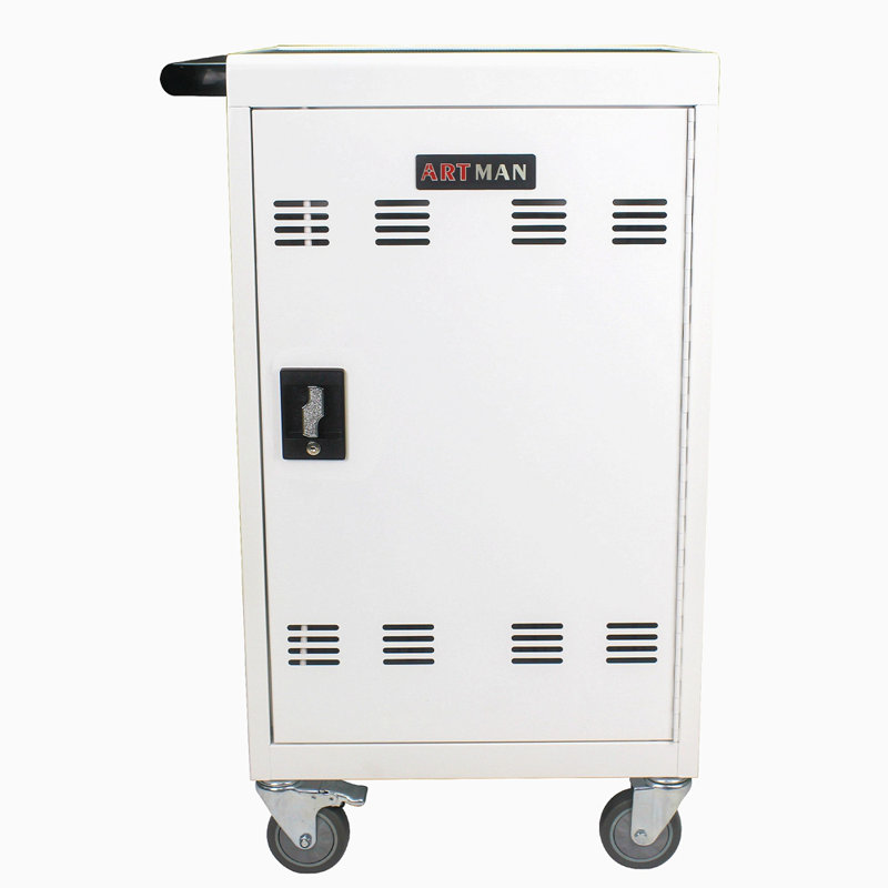 Mobile School Charging Cart Station For Chromebook, Tablet And Laptop Computer With Power Strip Included, Assembly Required