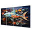Fishing Whale Of Colors IV Sports Wall Decor