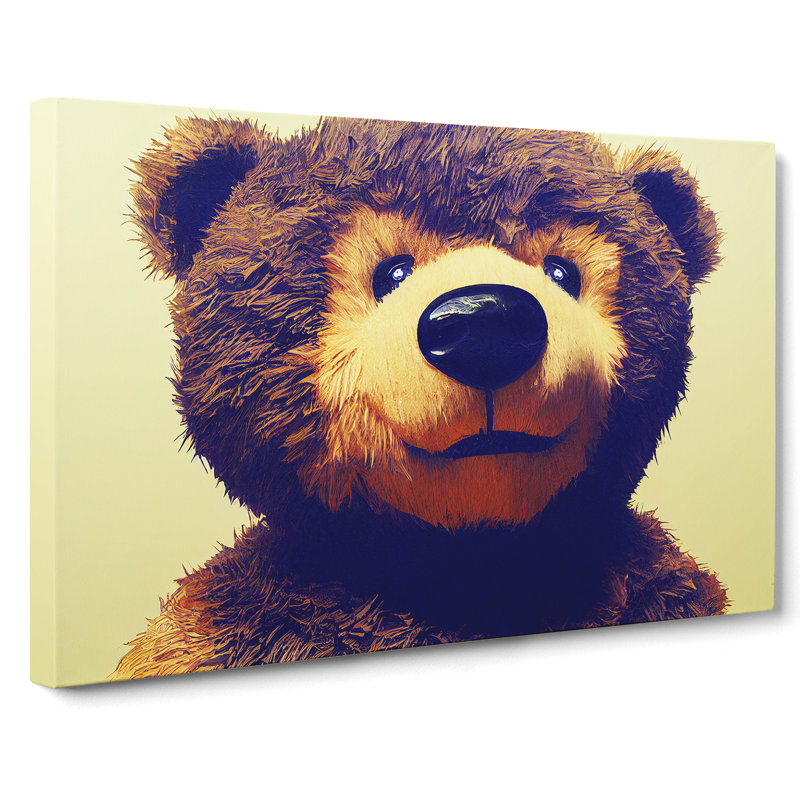 Dazzling Teddy Bear - Wrapped Canvas Print, 35cm H x 50cm W x 3cm D
