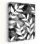 Floral noir et blanc, art abstrait contemporain audacieux, plante naturelle-1504914403