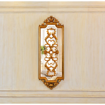 Rosia Arch Solid Wood Beveled Wall Mirror