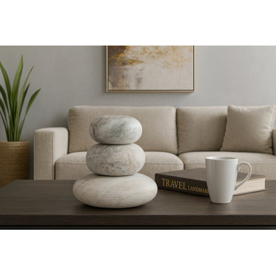 Objet décoratif citrouille en marbre
