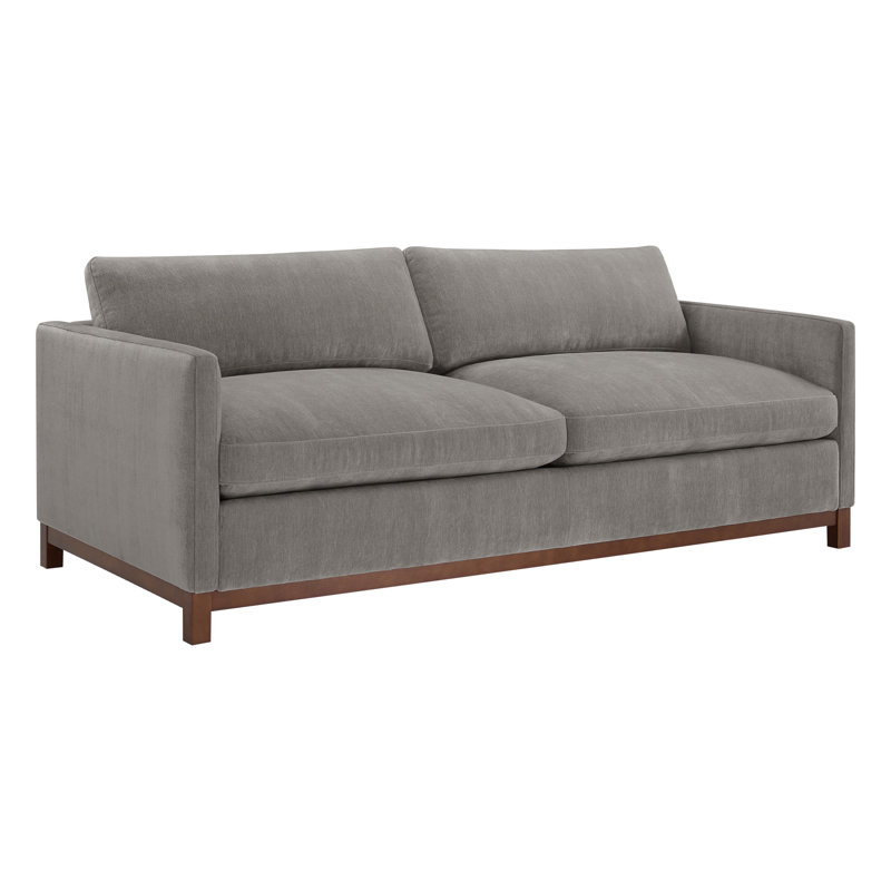 Canapé rembourré Liz, Marron foncé, H 32,28 po x l 84,25 po x P 39,37 po, Capri Truffle