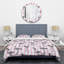 Ensemble de housse de couette mid-century flamant rose-40702125