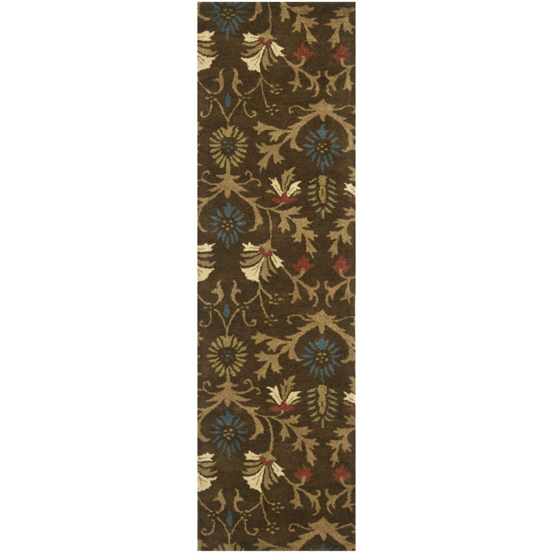 Tapis floral en laine Botanica, Tapis de couloir 2 pi 3 po x 8 pi