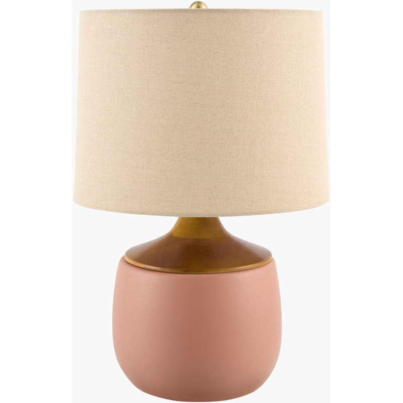 Downing Ceramic Table Lamp, Terracotta, Beige