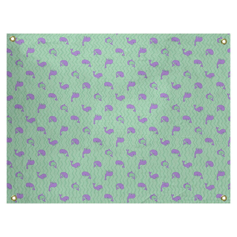 Tapisserie katelyn elizabeth baleines Kitterman, Intérieur / extérieur, H 60,5 po x l 81,5 po