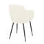 Chaise en métal noir et tissu crème-290882567-290882566