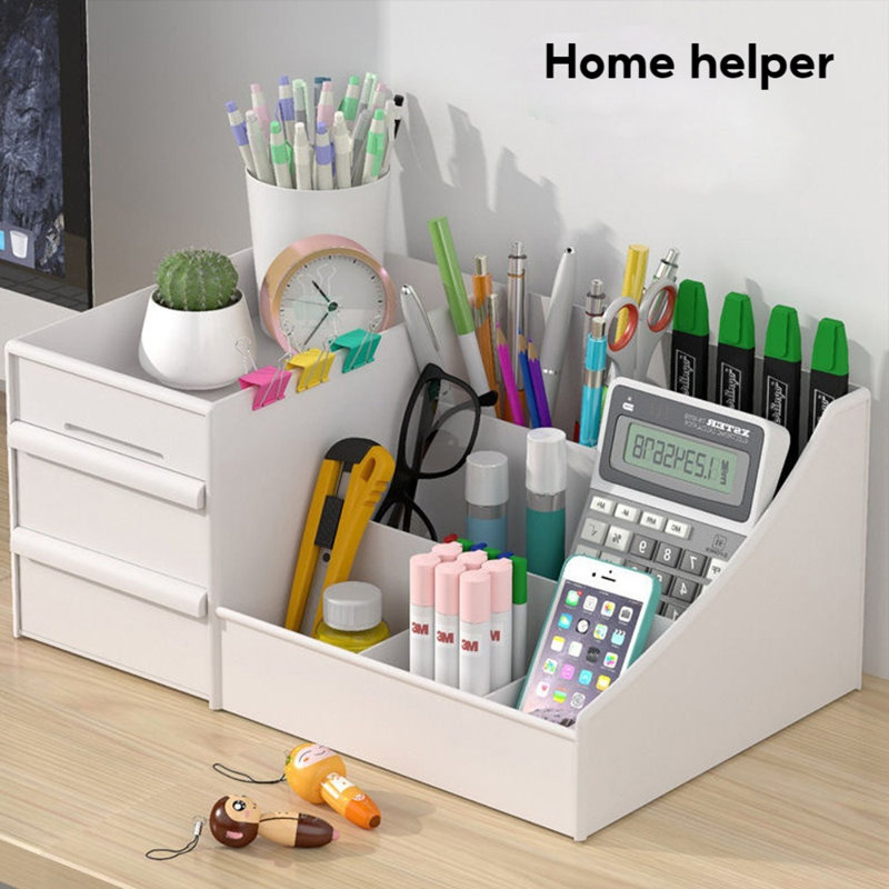26.5Cm Makeup Storage Organizer Cosmetics Display Case, White