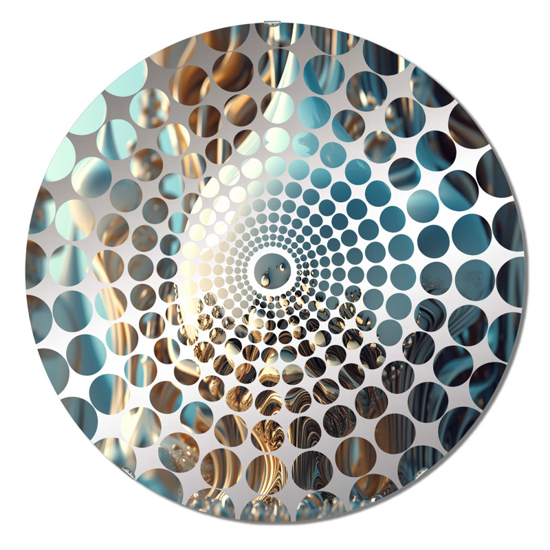 Filipkowski - Miroir décoratif à cercles concentriques, 23,6 po x 23,6 po