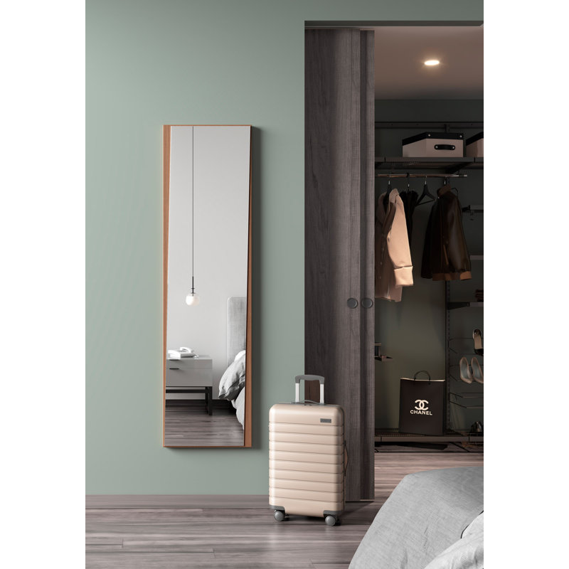 Breagh Wall Mirror, Light Walnut