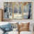 Toile avec cadre flottant or