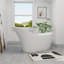 Baignoire de trempage autoportante 65,74 po x 29,13 po avec bonde escamotable et trop-plein, certifiée Cupc