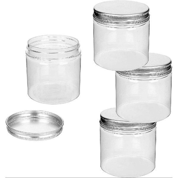 24 Pack Slime Containers with Lids - Reusable, Translucent, No