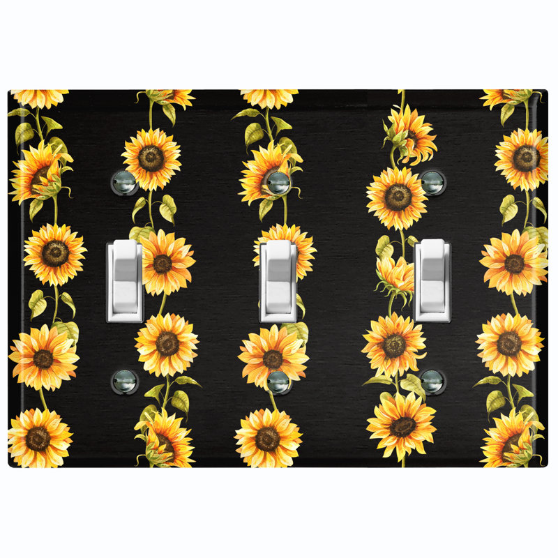 Patterned 3 - Gang Toggle Light Switch Standard Wall Plate