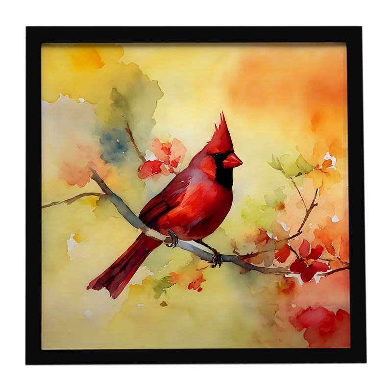 Cardinal Framed Metal Print
