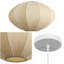Suspension à DEL Kira de 18,38 po à une lumière, style scandinave Japandi, en métal avec abat-jour en forme de soucoupe OVNI côtelé.-2052085851
