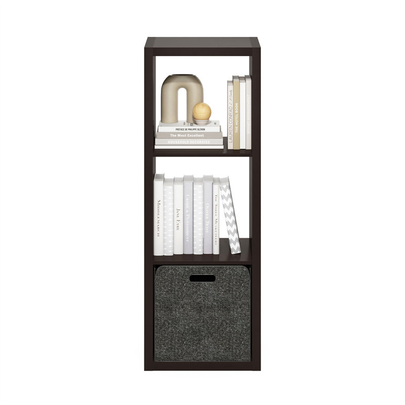 Organisateur de rangement Ebern Designs Darrington, (3 tablettes) H 43,98 po x l 15,87 po x P 14,57 po, Chêne foncé