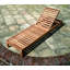 Capri Outdoor Teak Chaise Lounge