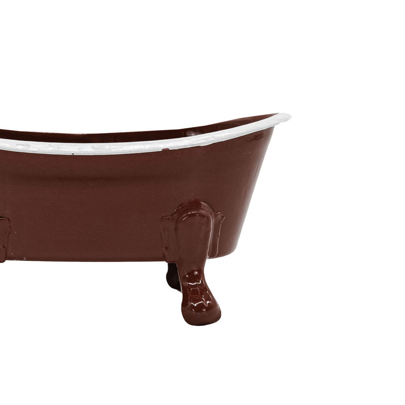 Pot à fleurs en émail August Grove®, Rouge