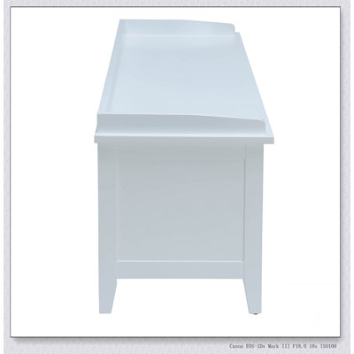 Beige and White Bench with 3-Drawer