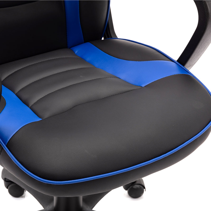 Fauteuil de jeu en cuir, Bleu