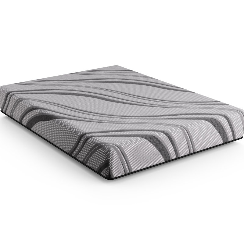 Bavoir pleine grandeur avec mousse de gel 10 po Nl - Mousse à mémoire de forme moyenne. Facilite le repos frais. Confort à haute densité. Gris. 34,25 lb.
